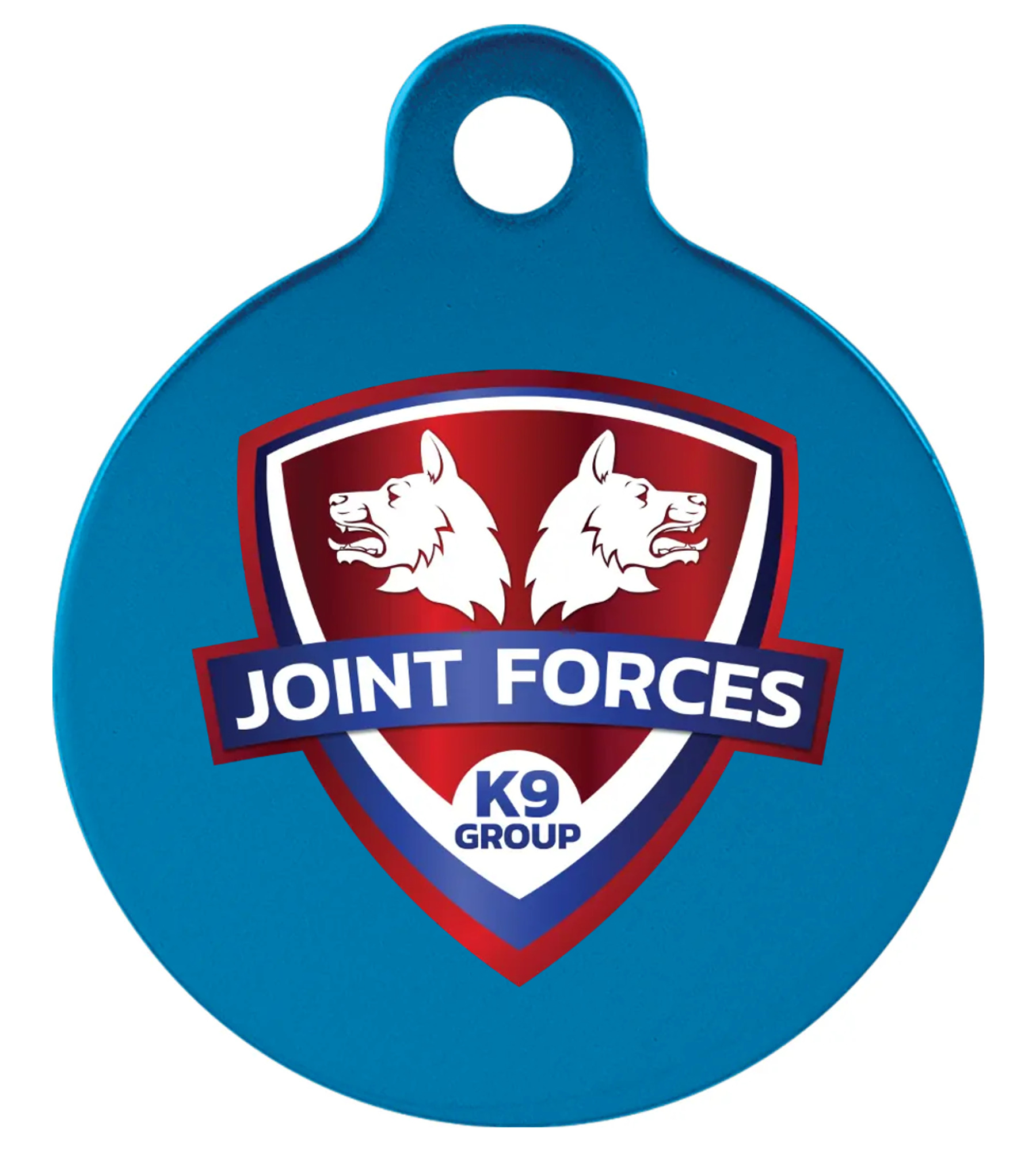 Anodized Aluminum Round Pet Tag with Tab